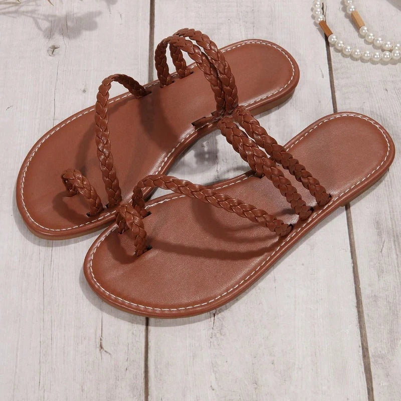 Sandalias Planas Mujer — Suela Blanda Antideslizante para Verano