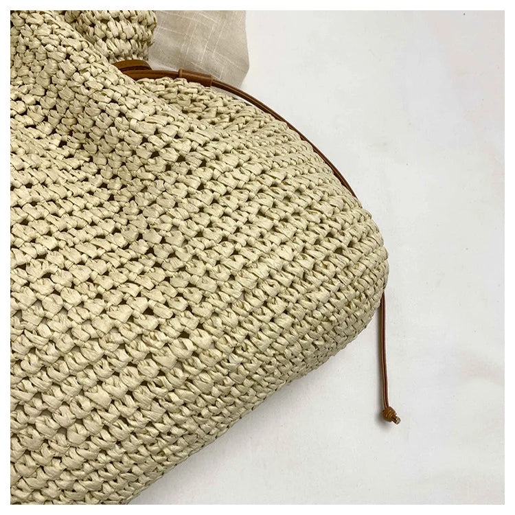Bolso de Rafia Estilo Francés — Bandolera de Verano