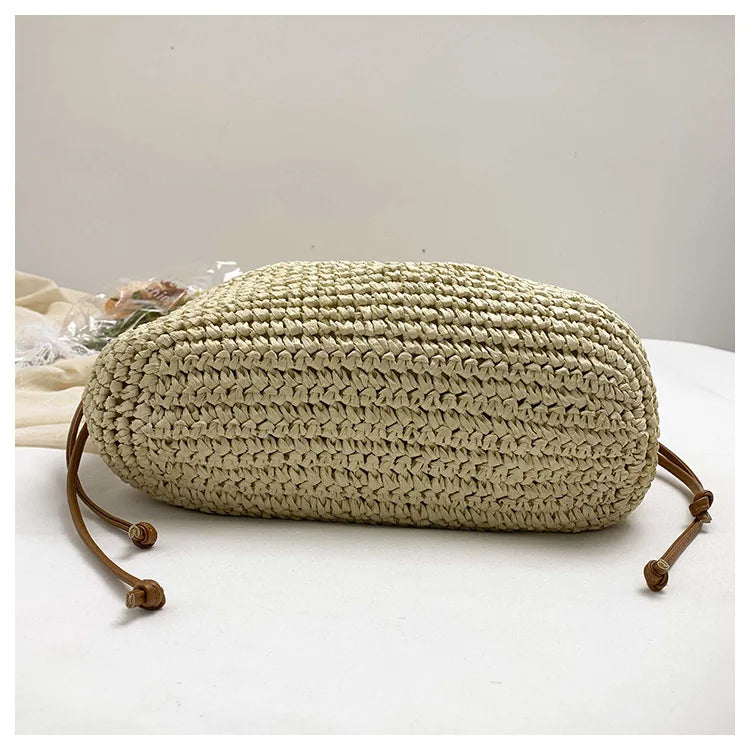 Bolso de Rafia Estilo Francés — Bandolera de Verano
