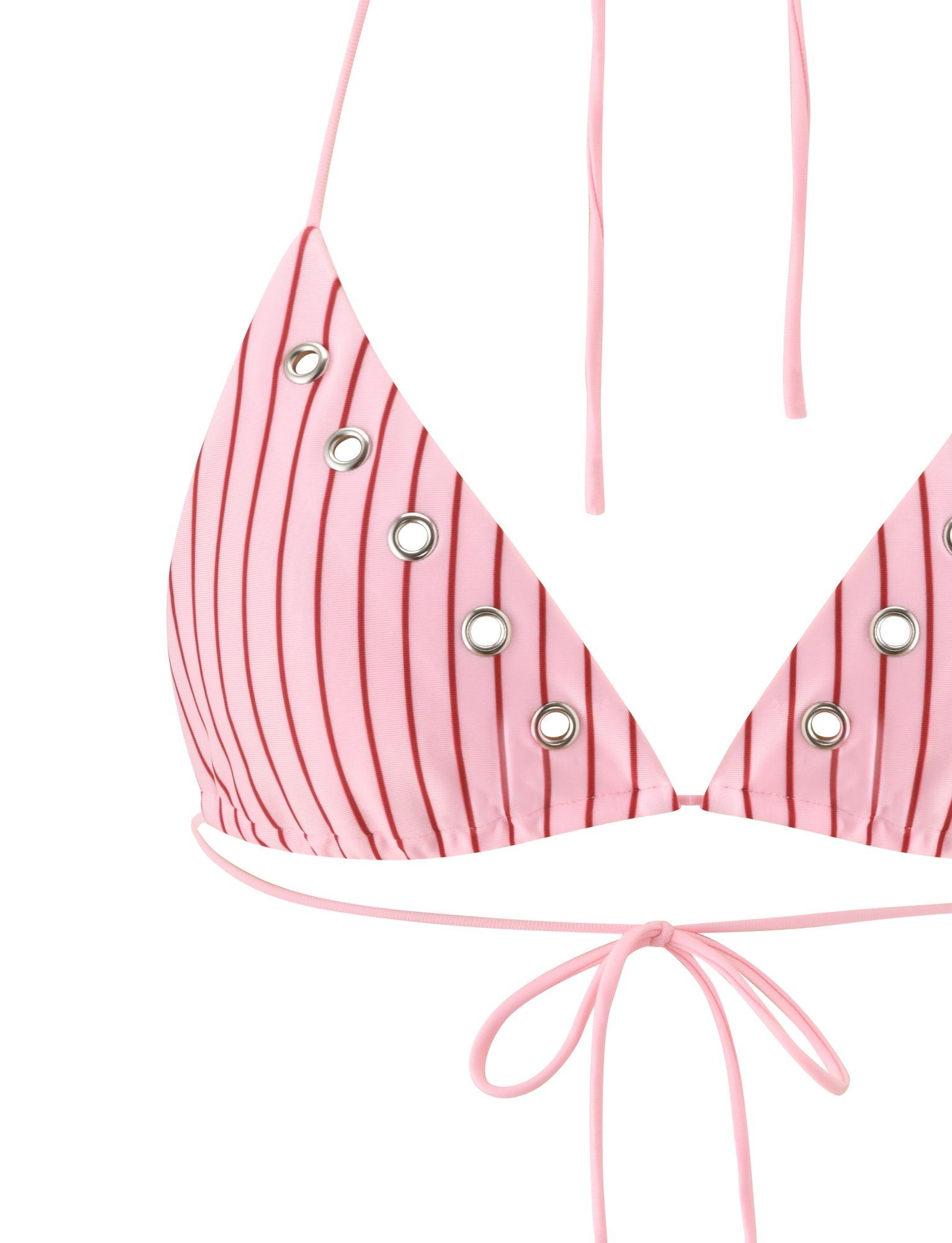 MARREN BIKINI TOP - PINK STRIPE