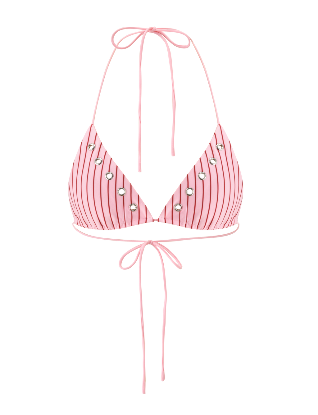 MARREN BIKINI TOP - PINK STRIPE