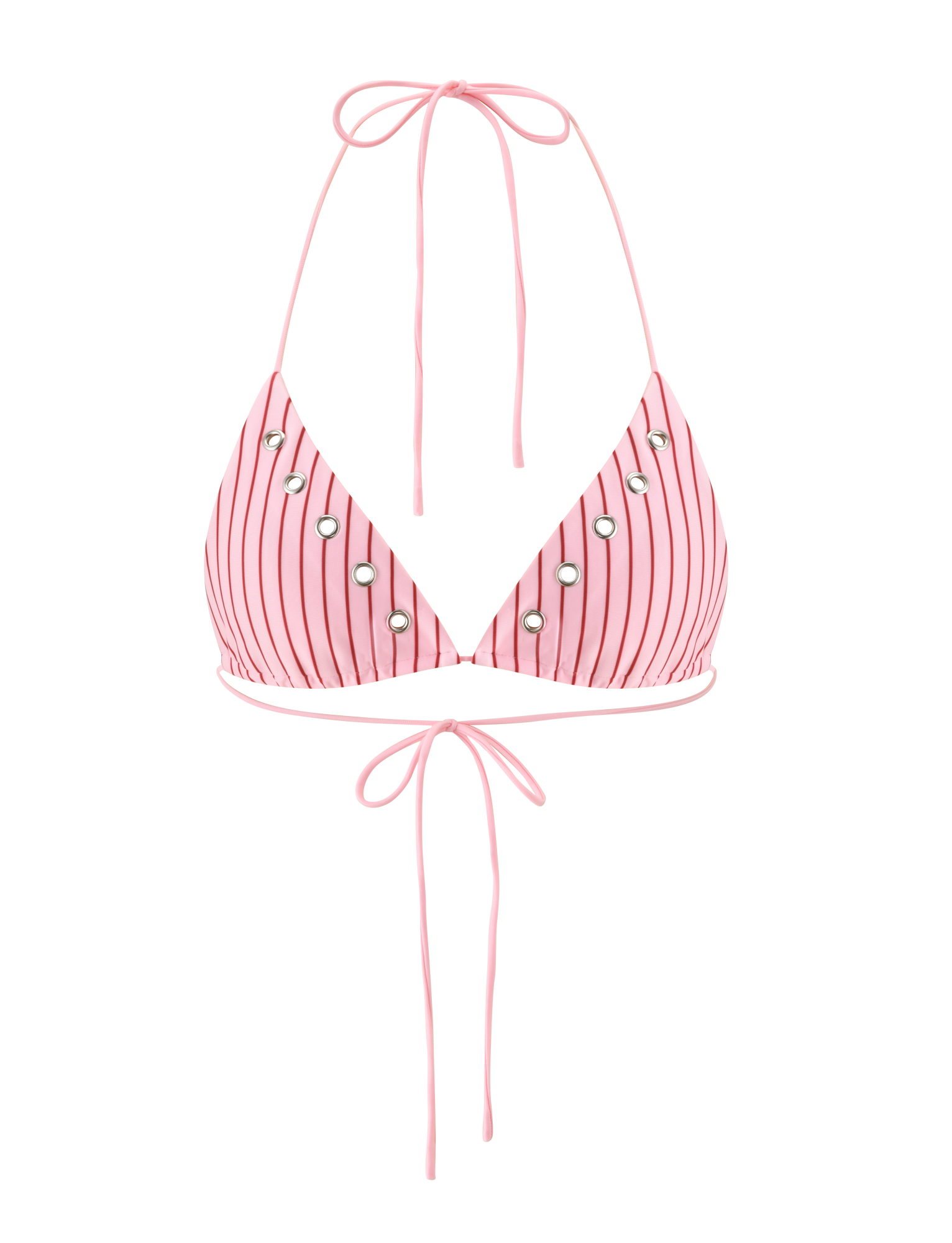 MARREN BIKINI TOP - PINK STRIPE