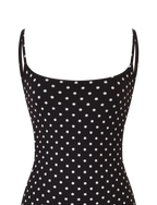 MINERVA MINI DRESS 2.0 - BLACK POLKA DOT