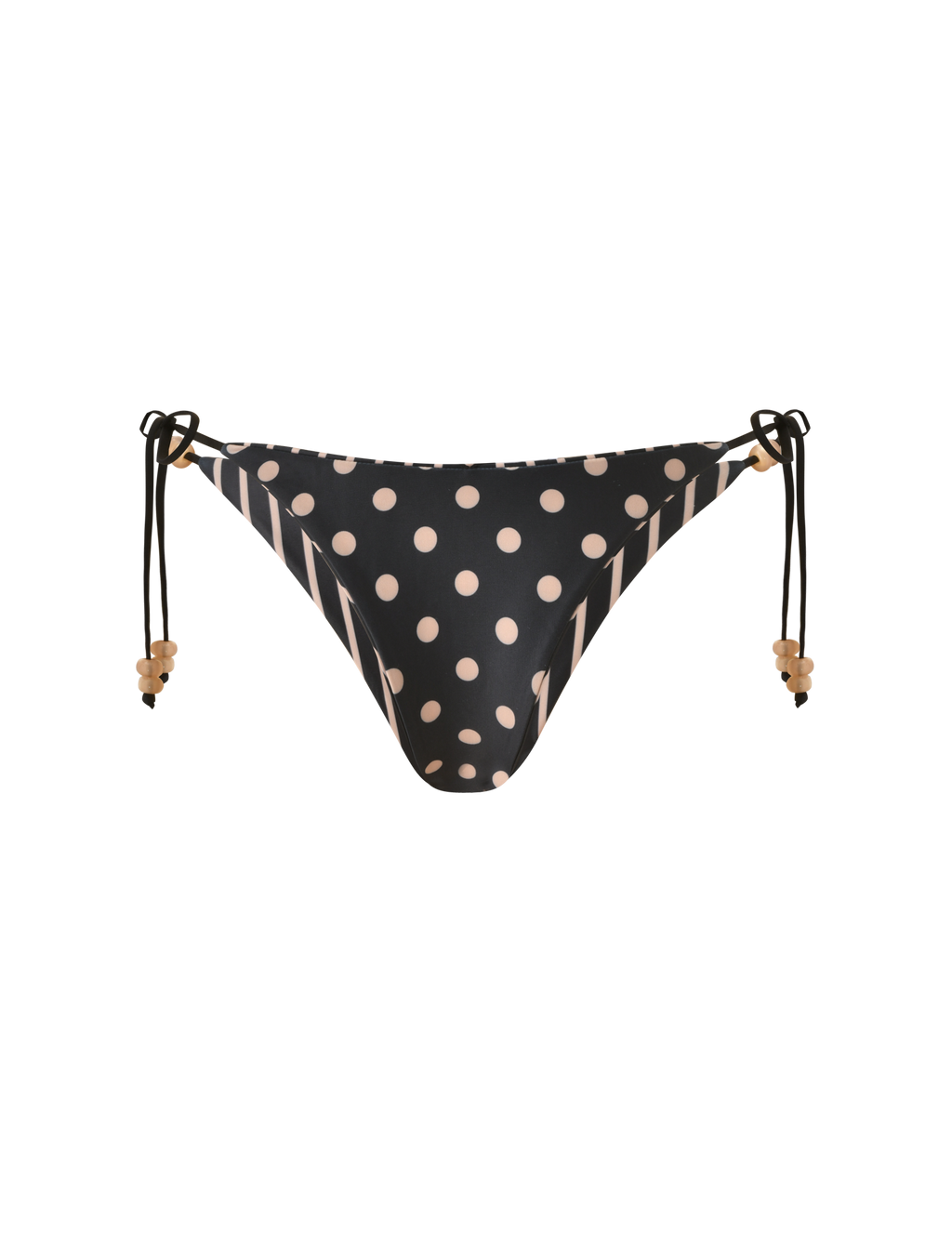 FINLEA REVERSIBLE BIKINI BOTTOM - BLACK AND TAN