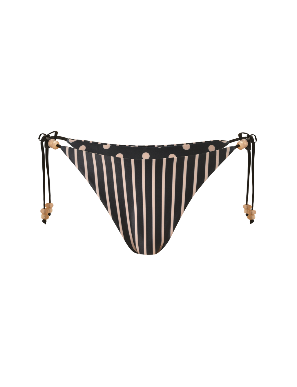 FINLEA REVERSIBLE BIKINI BOTTOM - BLACK AND TAN