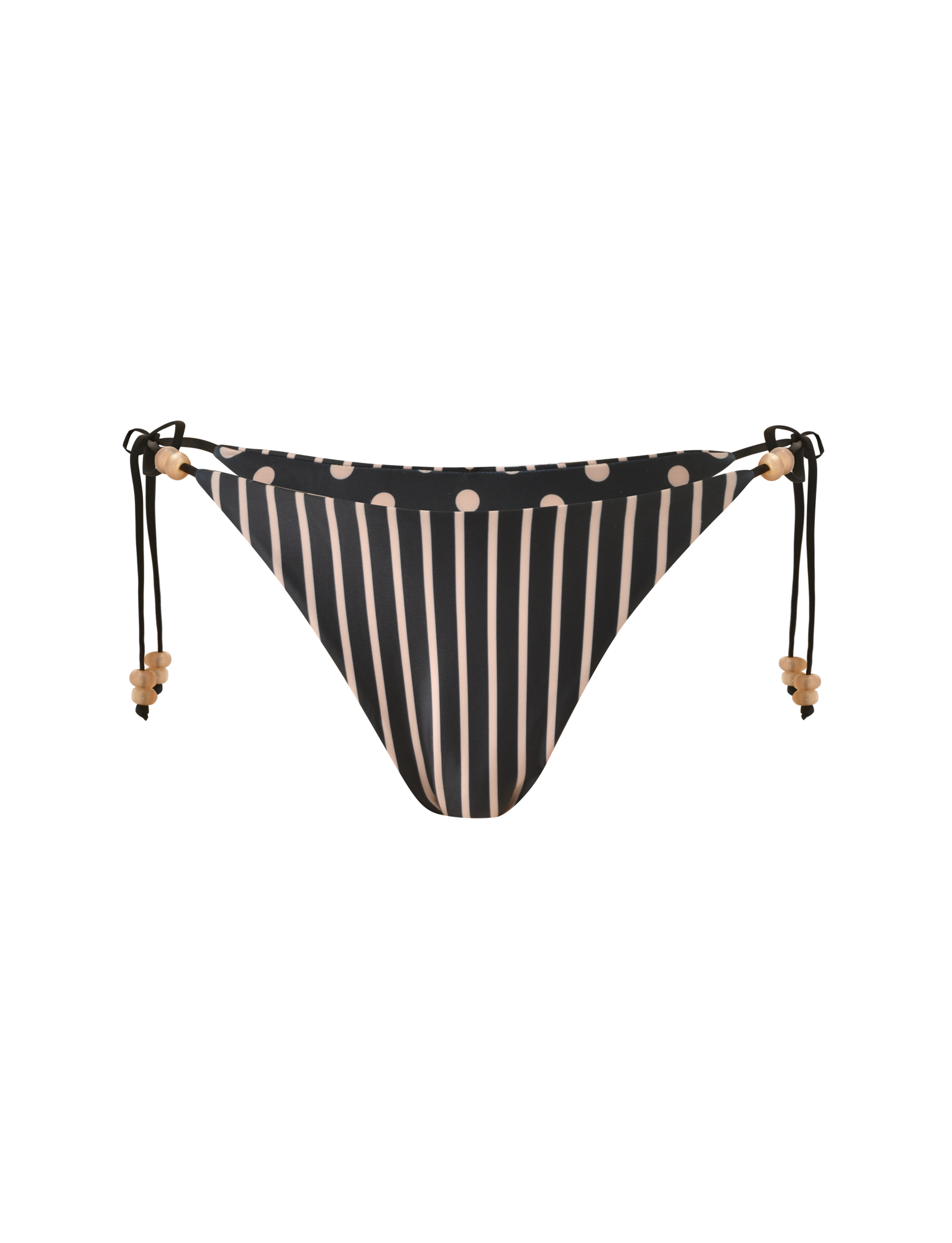 FINLEA REVERSIBLE BIKINI BOTTOM - BLACK AND TAN