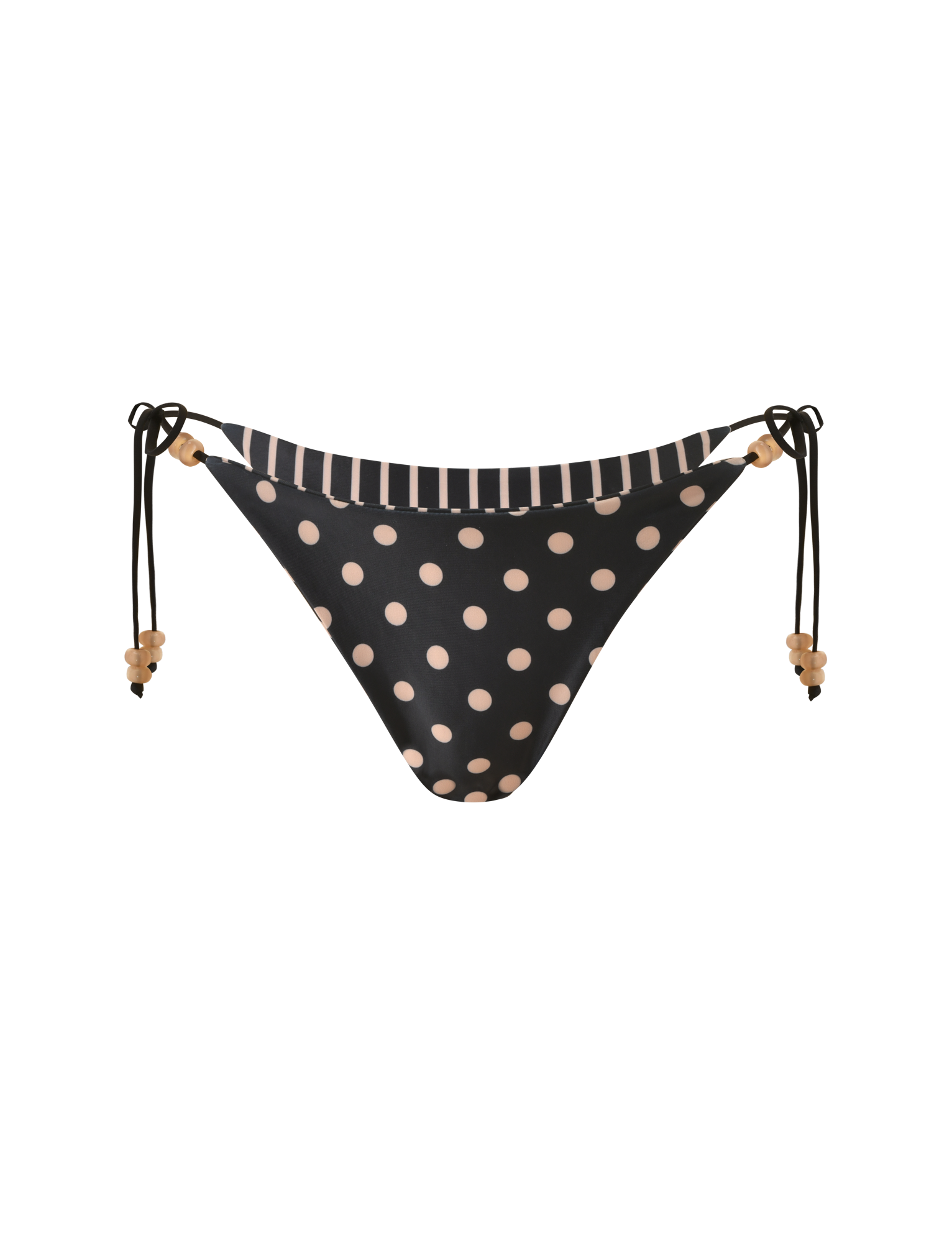 FINLEA REVERSIBLE BIKINI BOTTOM - BLACK AND TAN