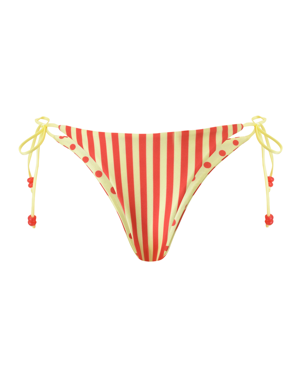 FINLEA REVERSIBLE BIKINI BOTTOM - ROJO AMARILLO Y RAYAS