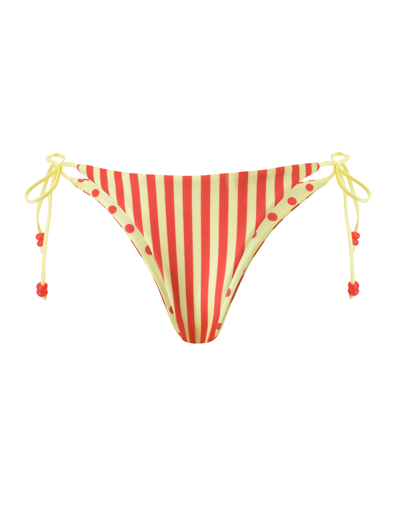 FINLEA REVERSIBLE BIKINI BOTTOM - ROJO AMARILLO Y RAYAS