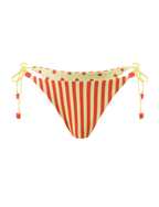 FINLEA REVERSIBLE BIKINI BOTTOM - ROJO AMARILLO Y RAYAS