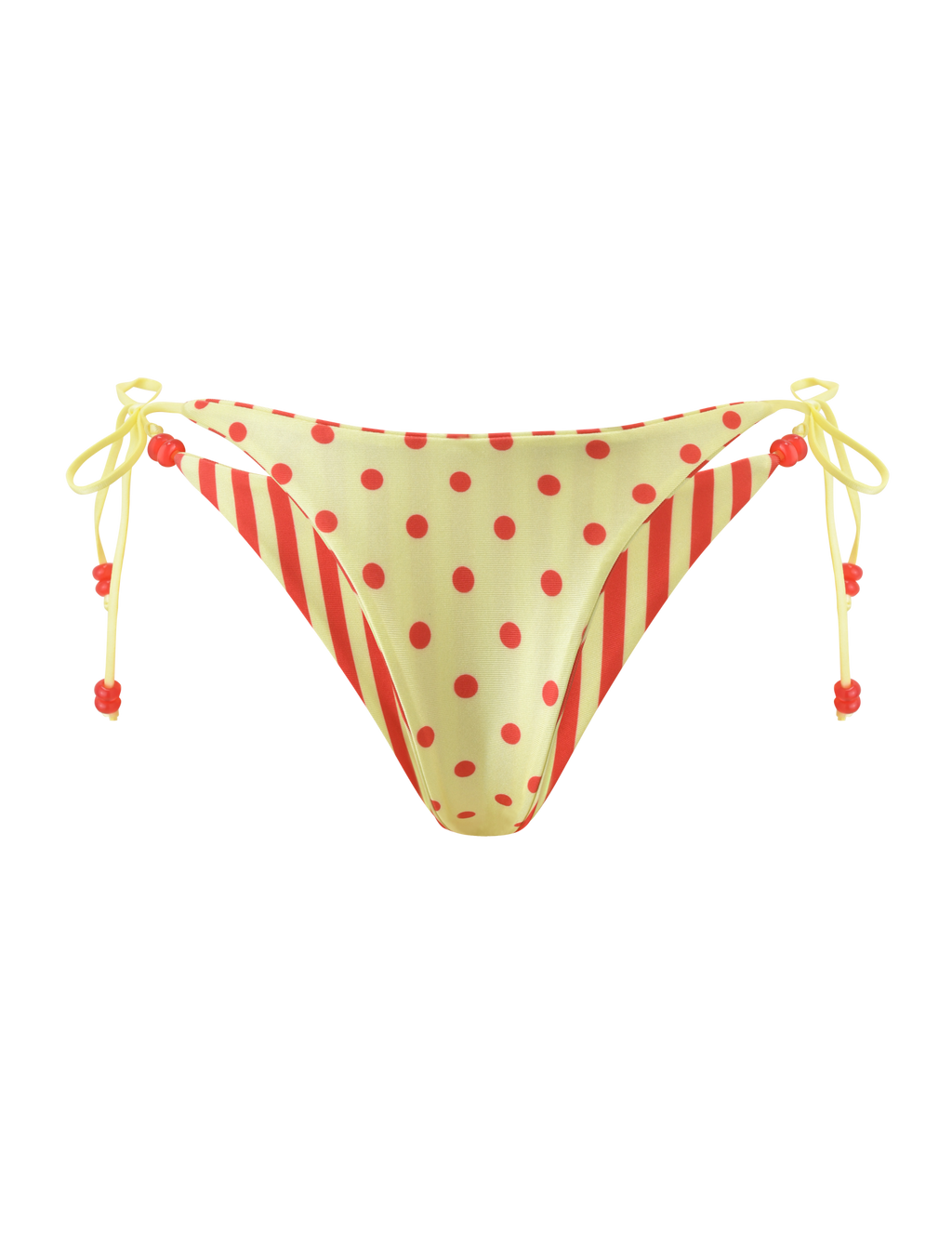 FINLEA REVERSIBLE BIKINI BOTTOM - ROJO AMARILLO Y RAYAS