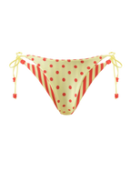 FINLEA REVERSIBLE BIKINI BOTTOM - ROJO AMARILLO Y RAYAS