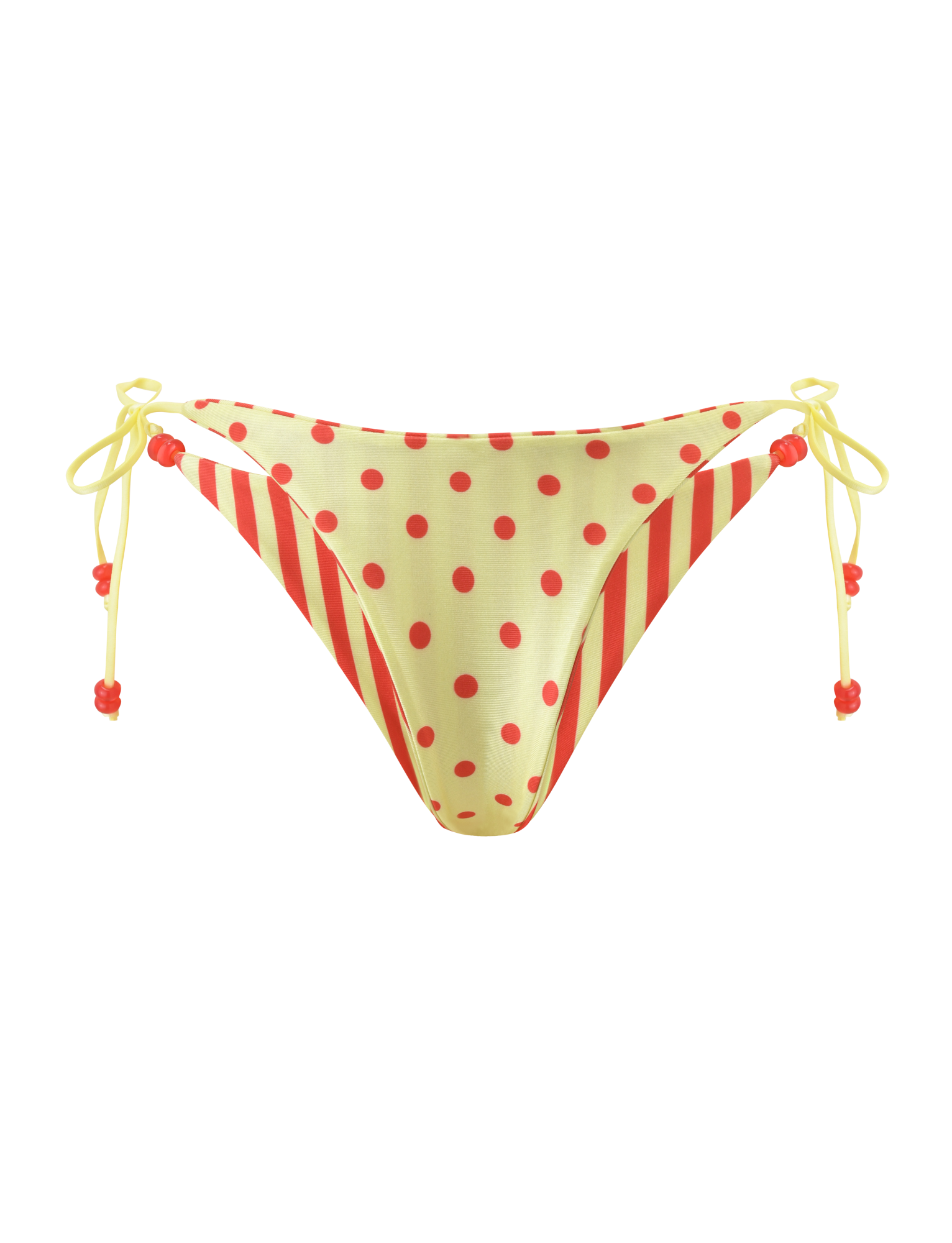 FINLEA REVERSIBLE BIKINI BOTTOM - ROJO AMARILLO Y RAYAS