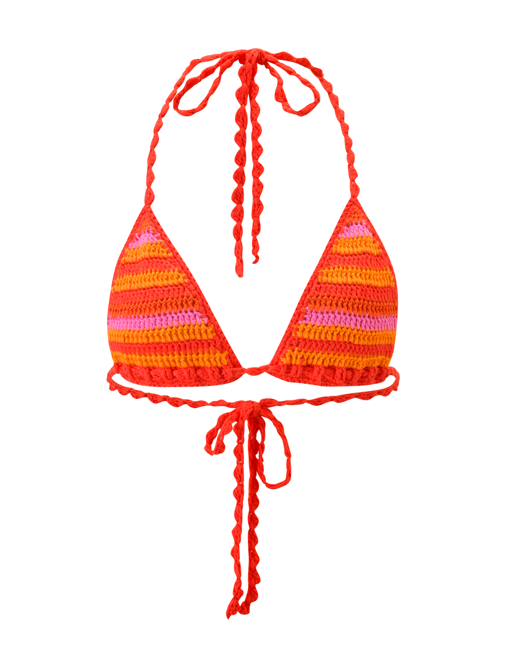CORA BIKINI TOP 2.0 - SUNSET TROPICAL STRIPE